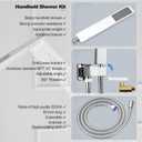 Chrome Shower System with High Pressure 8'' Rainfall Shower Head, Handheld Shower head, Bathroom Luxury Rain Mixer Shower Combo Set Wall Mounted Shower Faucet Rough-in Valve and Trim Kit