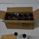 10 Pack, 4 oz Small Clear Glass Bottles w/Lids & 3 Stainless Steel Funnel - 120ml Boston Round Sample Bottle for Potion, Juice, Ginger Shot, Wellness, Oils, Whiskey, Liquids - Leakproof Travel Bottle