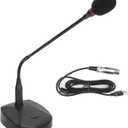Cyrank USB Computer Microphone, Gooseneck Condenser Microphone Wired Microphone Podium Microphones Desktop Paging Mic Corded Voice Mic for Meetings Lectures