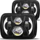 5x7 LED Headlight,JHLion Anti-glare H6054 5x7 7x6 Led Headlights,180W DOT Approved 600% Brighter w/DRL Amber Turn Signal Hi/Low Sealed Beam Compatible with Jeep Cherokee XJ Wrangler YJ GMC Comanche MJ