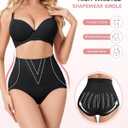 Tummy Control Shapewear Panties - High Waisted Shapewear Underwear for Women Body Shaping Briefs Seamless Panty Girdle (Black, XXL)