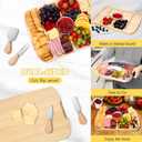 Portable Travel Charcuterie Board with Lid, Bamboo Charcuterie Cheese Board with Cover Gift Set Mother's Day for Women Mom, Covered Charcuterie Box Serving Tray Board Platter 7 Compartment Christmas