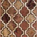 Superior Indoor Small Area Rug, Jute Backed, Perfect for Living/ Dining Room, Bedroom, Office, Kitchen, Entryway, Modern Geometric Trellis Floor Decor, Viking Collection, 4' x 6', Brown