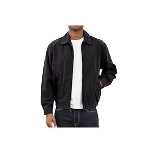 LONDON FOG Men's Auburn Zip-Front Golf Jacket (Regular & Big-Tall Sizes), Black, Large