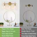 MOKATNG 3-Light Bathroom Light Fixtures, 19.5 Inch Brushed Gold Vanity Lights with Glass Shape, Bathroom Lights Over Mirror, Modern Wall Lamps for Bedroom Living Room Hallway