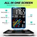 RunStar Smart Scale for Body Weight and Fat Percentage, High Accuracy Digital Bathroom Scale with Large Display for BMI Heart Rate 22 Body Composition Analyzer Sync with Fitness App 400lb