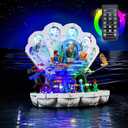 LED Lighting Compatible with Lego The Little Mermaid Royal Clamshell 43225, Light Kit Compatible with Lego 43225, Giving Light to Model, NOT Included The Model Set(18 Key RC Version)