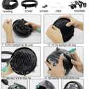 5.75 Inch Motorcycle Headlight Housing Bracket Headlamp Shell Cover 5-3/4 Headlight Mount Bucket for Harley Yamaha Suzuki Chopper Black Motorbike Headlight Bucket