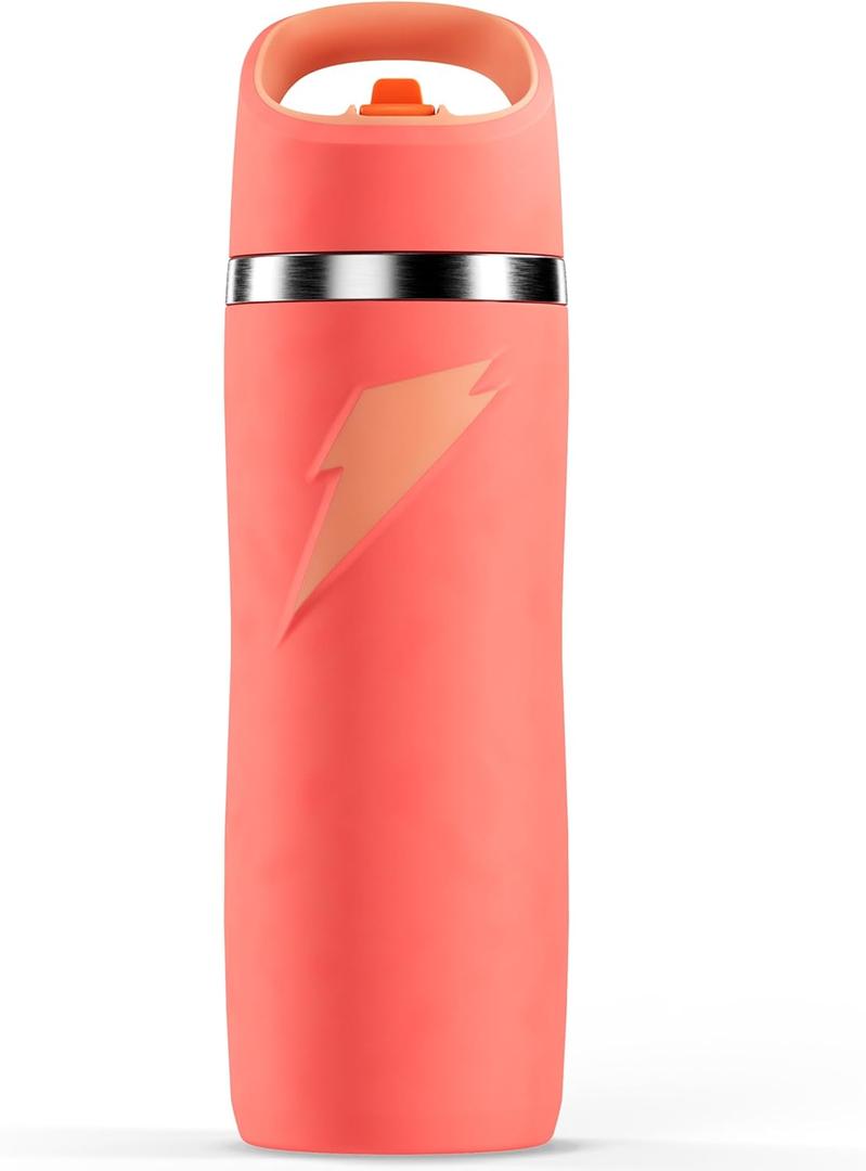 Gatorade 'Overtime' 22oz Stainless Steel Water Bottle, Straw Cap, Coral