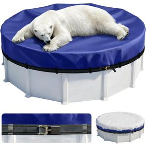 21FT Round Winter Above Ground Pool Covers,Heavy Duty PE,Cold Resistant
Stainless Steel Ratchet Tensioner,12 Mil Extra Thick Polyethylene,Tear-resistant and Windproof,Anti-UV,Easy Install,Navy