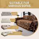 Boho Anti-Slip Couch Cover Soft Pet-Friendly Sofa Cover for Dog Chenille Couch Cover Multi-use Furniture Protector Cover Washable (SMHY-Brown, 71"*102")