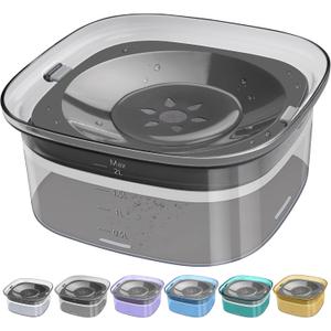 UPSKY 70oz Dog Water Bowl 2L No Spill Dog Bowls Large Capacity Spill Proof Slow Water Feeder, No Splash Dog Bowl Pet Water Dispenser Vehicle Carried Travel Slow Drinking Bowls for Messy Drinkers, Cats