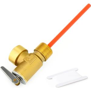 GASHER 3/4" NPT RV Water Heater Temperature & Pressure Relief Valve with Epoxy-Coated Probe, For Hot Water Heater Tanks