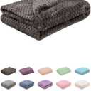 Fuzzy Blanket or Fluffy Blanket for Baby, Soft Warm Cozy Coral Fleece Toddler, Infant or Newborn Receiving Blanket for Crib, Stroller, Travel, Decorative (28Wx40L, XS-Eagle Grey)
