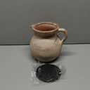 MIYUKI Rustic Kitchen Utensil Holder - 7.6 Inch Ceramic Utensil Crock for Countertop, Vintage Kitchen Counter Decor (Brown)