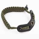 Bow Wrist Sling, 550 Paracord Strap Comfortable on Hand, Fit Compound Bow & Recurve (Green)