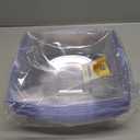 Restaurantware Moderna 64 Ounce Fancy Plastic Bowls 10 Square Disposable Salad Bowls - Durable Heavy-duty Clear Plastic Bowls For Warm And Cold Foods