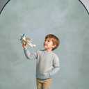 Kate Collapsible Backdrop Beige Cyan Self Tape Podcast Photo Backdrops 170, 5x6.5ft