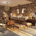 Rock Stone Wallpaper 374" X 20.8" Rustic Brick Retro Contact Paper 57 Sqft Decorative Wallpaper Wall Decoration for Bathroom Bedroom Kitchen Coffee Shops,Brown