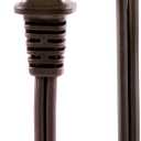 GE Power Gear 8 Ft Lamp Cord, Polarized Molded Plug, 2-Prong, DIY Repair/Replacement, UL Listed, Brown, 54616
