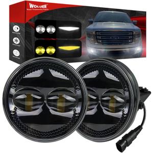 Upgraded Dual Color LED Fog Lights for Ford F150 (2006-2014), Ranger (2008-2011), Expedition (2007-2014) - Driver & Passenger Side