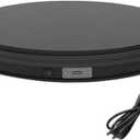 fotoconic Black Electric Motorized Rotating Turntable Display Stand, 14 Inch / 35cm Diameter, 110 Lb Centric Loading for Shop Display