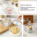 Caviar Server Set,Chilled bowl Glass Caviar Dish With Lids,ice bowls to keep food cold, Elegant Serving Tray for Caviar Shrimp and Party Appetizers dip bowl ice cream (Leaf-Large 5.1''x7.1'')