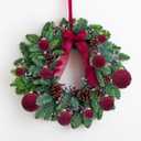 Super Holiday Velvet Christmas Ornaments Set, 35PCS Flocked Shatterproof Assorted Hanging Xmas Tree Ball Decorations, for Home Party Holiday Valentines Day Decor, Burgundy (1.57"-3.14")