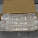 Patelai 48 Pcs 10 ml/ 0.33 oz Frosted Glass Dropper Bottles White Essential Oil Bottles with Eye Dropper and Bamboo Lids Perfume Sample Essence Liquid Cosmetic Containers and Funnels