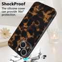 Compatible with iPhone 15 Case 6.1 inch,Tortoise Shell Retro Amber Brown Cheetah Print Leopard, Classic Soft TPU Protective Shockproof Case for iPhone 15