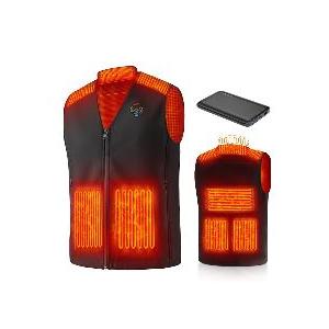 Heated Vest For Men with Battery Pack, Electric Heated Jacket, Smart Controller with Light-Out Design