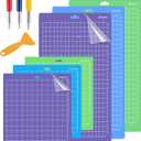 6PCS Cutting Mats Compitable with Explore Air 2/Air/One/Maker 3/Maker 3PCS 12x24 Sticky Mats Long 3PCS 12x12 Cricket Mats & Blades Standard Grip Light Grip Strong Grip Variety Pack Mats Accessories, 24x12 inches