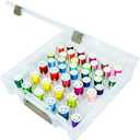 ArtBin Super Satchel Thread Box - Versatile Thread Storage for Sewing, Embroidery, and Quilting - 108 Pegs, Portable Design, Compatible with ArtBin Accessories - Made in USA, Transparent and Compact