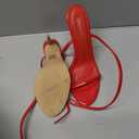 Strappy High Stiletto Heels, Ankle Strap Buckle Heeled Womens Sandals, Sexy Comfort Open Round Toe Heels for Daily Party Dress (7, Red)