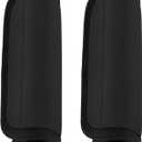 2 Pack Luggage Handle Wraps for Suitcase, Bright Color Comfort Soft Handle Covers Suitcase Luggage Handle Wrap Luggage Tag Wraps Travel Accessories (Black)