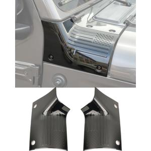 Savadicar Cowl Body Armor, Outer Cowl Covers, Corner Guards for 2018 2019 2020 2021 2022 2023 Jeep Wrangler JL JLU & Jeep Gladiator JT 2/4 Door, Exterior Accessories, American Flag, Black, Pair (USA Flag Pattern)