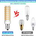 2-Pack E11 LED Bulb 8W JD E11 Light Bulb T4 Mini Candelabra Base AC120V for Ceiling Fans, Chandeliers,Pendants, Table Lamps, Cabinet Lighting 800LM 80W Equivalent Halogen Bulb Warm White 3000K