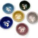 Korean Soju Shot Glasses 6-Piece Set, Porcelain Koi Fish Ceramic Cups, Handcrafted Ceramic Cups with Handcrafted Design