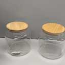 kitchentoolz 1/2Gallon Mason Jar 64oz Wide Mouth Half Gallon Glass Jar with Wooden Lid 2Pack Large Mason Jars for Kitchen Storage, Pantry Organization & Decorative Use