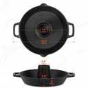 Onlyfire Universal Cast Iron Chicken Roaster, Pre-Seasoned Poultry Roaster Beer Can Turkey Holder with Roasting Pan for Most Grills and Oven