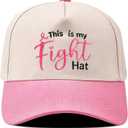 Breast Cancer Awareness Gifts for Women, Cotton Chemo Headwear Embroidered Trucker Hat Accessories (Pink)