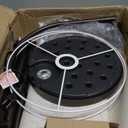 Nintiue Upgraded Modern Arc Dimmable Tall Standing Floor Lamp with Linen Shade, 1200 Lumens LED Bulb Included, for Living & Reading Room, Bedroom, Office & Nursery, Brown