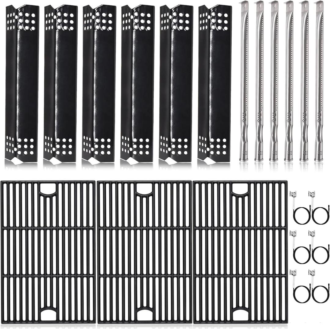 Grill Grate Parts for Nexgrill Replacement Parts 6 Burner 720-0896B, 720-0896, 720-0896E, 730-0896, 720-0896C, Grill Cooking Grates, Heat Plates, Burner Tubes and Igniters for Nexgrill Deluxe 6 Burner
