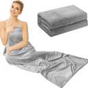 Infrared Sauna Blanket Towel Inserted 30" x 70" Reusable Machine Washable Insert Towel Easy Detoxification Simplifies Clean-Up Super Absorbent Perfect Companion for Infrared Sauna Blanket (Gray)