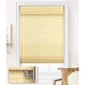 LazBlinds No Drill Bamboo Roman Shades, 20x64, Ceylon Natural
Light Filtering Window Treatment, No Tools Cordless Roll Up Bamboo Blinds for Window