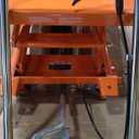 VEVOR Hydraulic Lift Table Cart, 330lbs Load Capacity 50 Inch Lifting Height, Manual Single Scissor Lift Table with Non-Slip Pad and 4 Wheels, Hydraulic Scissor Cart for Material Handling, Orange