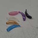 RC ROCHE ORNAMENT 6 Pcs Womens Premium Hair Plastic Banana Classic Clincher Strong Hold Ponytail Maker Girls Ladies Beauty Accessory Clasp Clip, Medium Transparent Multicolor (1 Count (Pack of 6))