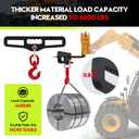 Heavy Duty Forklift Lifting Hook, Fork Lifting Attachment, 6,600 LB Capacity3 Ton, Dual Fork Mount, With swivel hook for Lifting Generators, Drums, Machinery, Fit For Standard Forklift/Tractor Forks