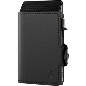 Conceal Plus Card Blocr Pop Up Wallet for Men - Slim Metal RFID Blocking Card Holder (4-6 Cards Ejector) - Minimalist Smart Front Pocket Wallet with Internal Cash + ID Storage
