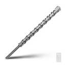 2 x 23.6 inch SDS Max Rotary Hammer Drill Bit, 50x600mm Carbide Tip Masonry Drill Bit,Concrete Drill Bit for Masonry, Brick, Stone, Concrete (Length :600mm / 23.6 inch, 50mm (2 in) Diameter)